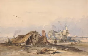 The Blockade Station, Rye by Clarkson Stanfield Oil Painting