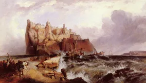 The Castle of Ischia by Clarkson Stanfield - Oil Painting Reproduction
