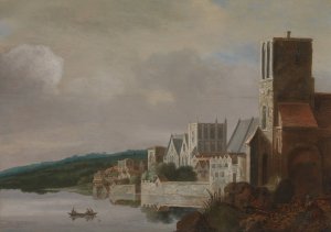 The Thames at Westminster by Claude De Jongh Oil Painting