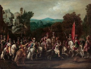Departure of the Amazons by Claude Deruet Oil Painting