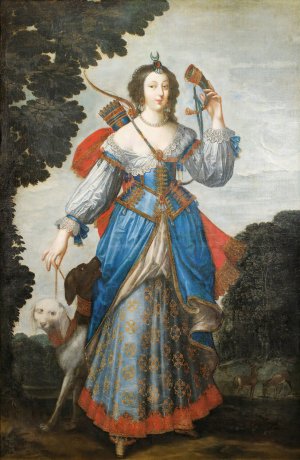 Portrait of a Lady As Diana Oil painting by Claude Deruet