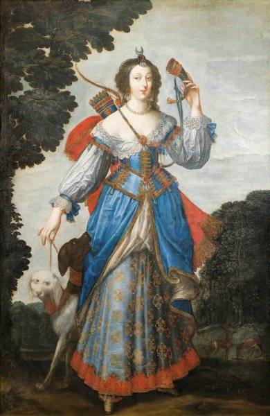 Portrait of a Lady As Diana by Claude Deruet - Hand-Painted Oil Painting Reproduction