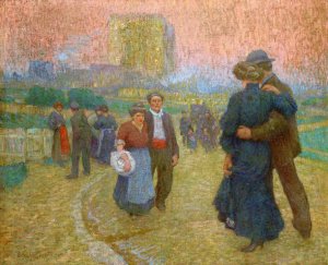 Evening Walk, Two Worlds by Claude-Emil Schuffenecker Oil Painting