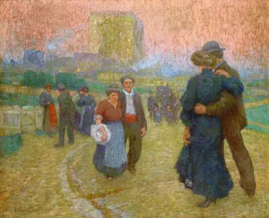 Evening Walk, Two Worlds by Claude-Emil Schuffenecker - Oil Painting Reproduction