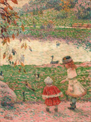 Les Enfants au Parc Montsouris by Claude Emile Schuffenecker Oil Painting