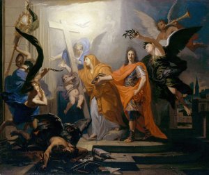 The Restoration of the Catholic Religion in Strasbourg by Claude Guy Halle Oil Painting