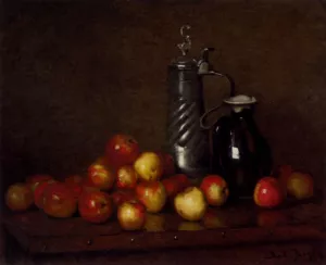Apples with a Tankard and Jug by Claude Joseph Bail Oil Painting