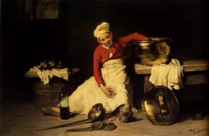Kitchen-Boy painting by Claude Joseph Bail