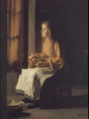 La Denteliere by Claude Joseph Bail - Oil Painting Reproduction