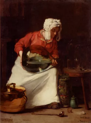 La Menagere by Claude Joseph Bail - Oil Painting Reproduction
