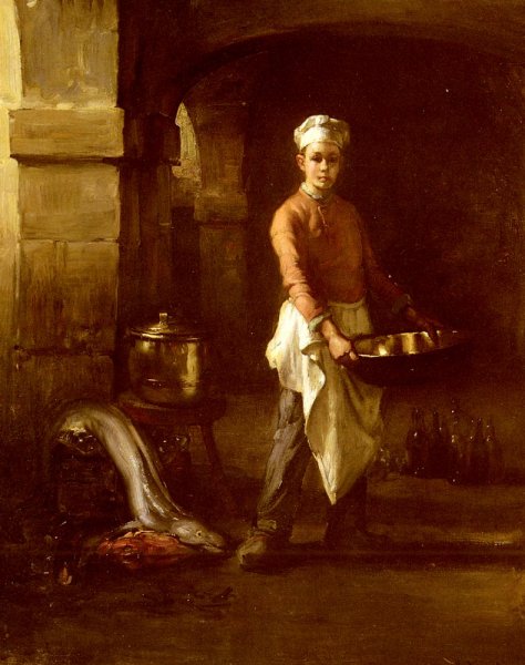 Main Product Photo of Le Marmiton Painting by Claude Joseph Bail