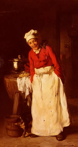 Le Petit Cuisinier by Claude Joseph Bail Oil Painting