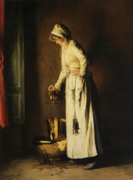 Main Product Photo of Les Taches Quotidiennes Painting by Claude Joseph Bail