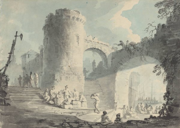 Main Product Photo of Port Scene Painting by Claude-Joseph Vernet (Follower)