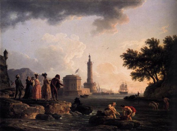 Main Product Photo of A Seashore Painting by Claude-Joseph Vernet