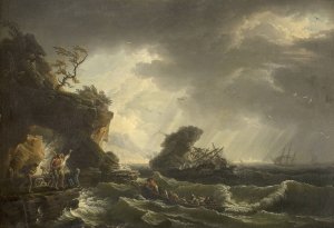 A Shipwreck by Claude-Joseph Vernet Oil Painting