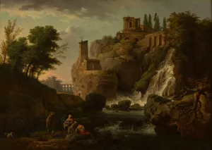 Les Cascatelles de Tivoli by Claude-Joseph Vernet Oil Painting