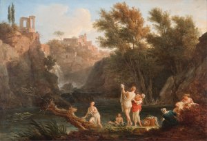 The four times of day- Evening by Claude-Joseph Vernet Oil Painting