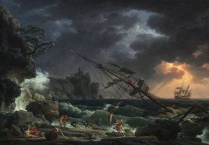 The Shipwreck by Claude-Joseph Vernet Oil Painting