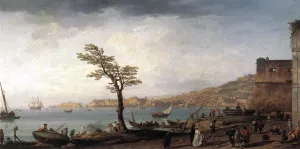 View of Naples by Claude-Joseph Vernet - Oil Painting Reproduction