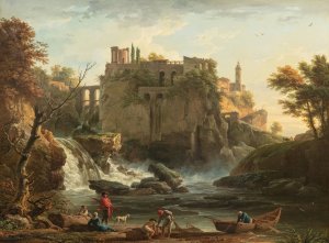 View Of Tivoli by Claude-Joseph Vernet Oil Painting