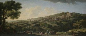 Villa at Caprarola by Claude-Joseph Vernet Oil Painting