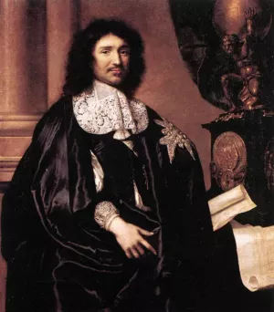 Portrait of Jean-Baptiste Colbert painting by Claude Lefebvre