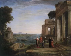 Aeneas' Farewell to Dido in Carthage painting by Claude Lorrain