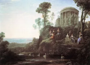 Apollo and the Muses on Mount Helion Parnassus painting by Claude Lorrain