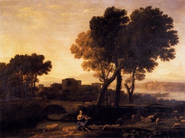 Main Product Photo of Apollo Guarding the Herds of Admetus Painting by Claude Lorrain