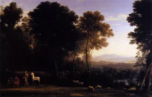 Erminia and the Shepherds by Claude Lorrain - Oil Painting Reproduction