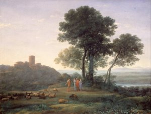 Jacob with Laban and his Daughters by Claude Lorrain Oil Painting