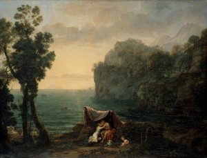 Landscape with Acis and Galatea by Claude Lorrain Oil Painting