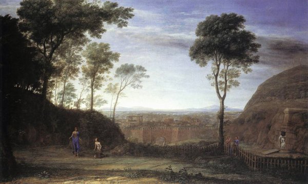 Landscape with Noli Me Tangere Scene by Claude Lorrain - Hand-Painted Oil Painting Reproduction
