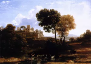 Landscape with Shepherds by Claude Lorrain - Oil Painting Reproduction