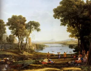 Landscape With The Marriage Of Isaac And Rebekah painting by Claude Lorrain