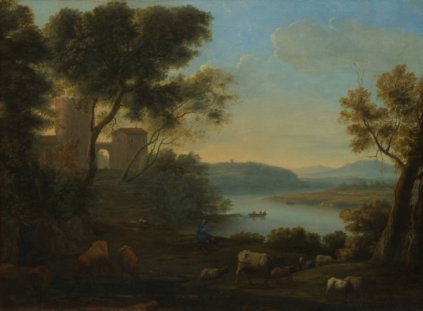 Main Product Photo of Pastoral Landscape; The Roman Campagna  Painting by Claude Lorrain