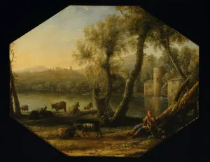 Pastoral Landscape by Claude Lorrain Oil Painting