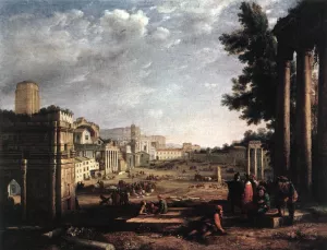 The Campo Vaccino, Rome by Claude Lorrain Oil Painting