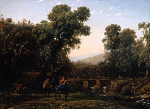 Main Product Photo of The Flight into Egypt Painting by Claude Lorrain