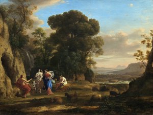 The Judgment of Paris by Claude Lorrain Oil Painting