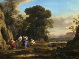 The Judgment of Paris by Claude Lorrain Oil Painting