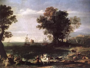 The Rape of Europa by Claude Lorrain Oil Painting
