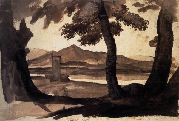 View of the Campagna by Claude Lorrain - Hand-Painted Oil Painting Reproduction
