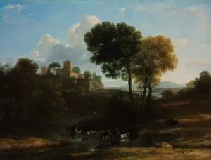 Villa in the Roman Campagna by Claude Lorrain Oil Painting