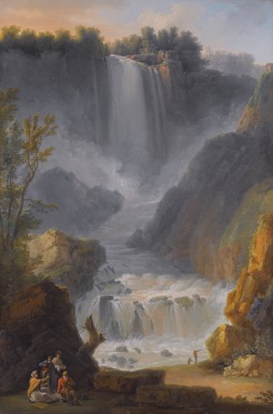A View Of The Marmore Falls Near Terni by Claude-Louis Chatelet Oil Painting