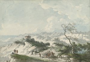 Second View of the Agrigento Countryside by Claude-Louis Chatelet Oil Painting