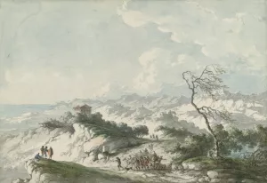 Second View of the Agrigento Countryside by Claude-Louis Chatelet Oil Painting