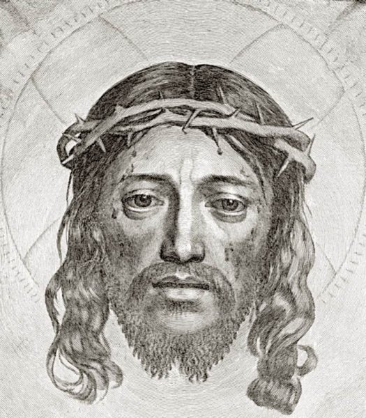 Main Product Photo of Face of Christ Painting by Claude Mellan