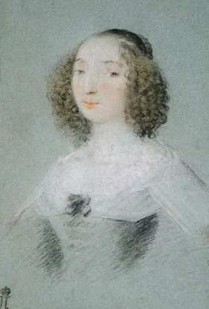 Portrait of Henriette-Marie de Buade-Frontenac by Claude Mellan - Oil Painting Reproduction